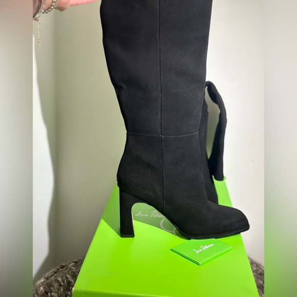 Sam Edelman Issabel Black Suede Tall Boots 11M - Picture 2 of 4